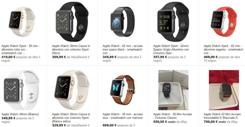 prezzo apple watch