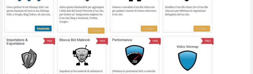 opzioni all-in-one seo pack