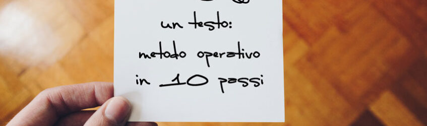 Come organizzare testo