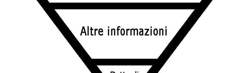 Piramide rovesciata copywriting