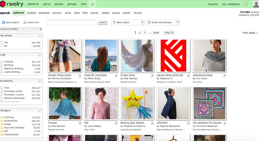 Ravelry.com pattern