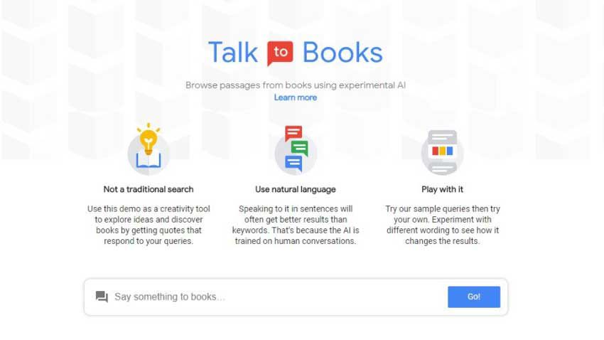 Google Talk to books