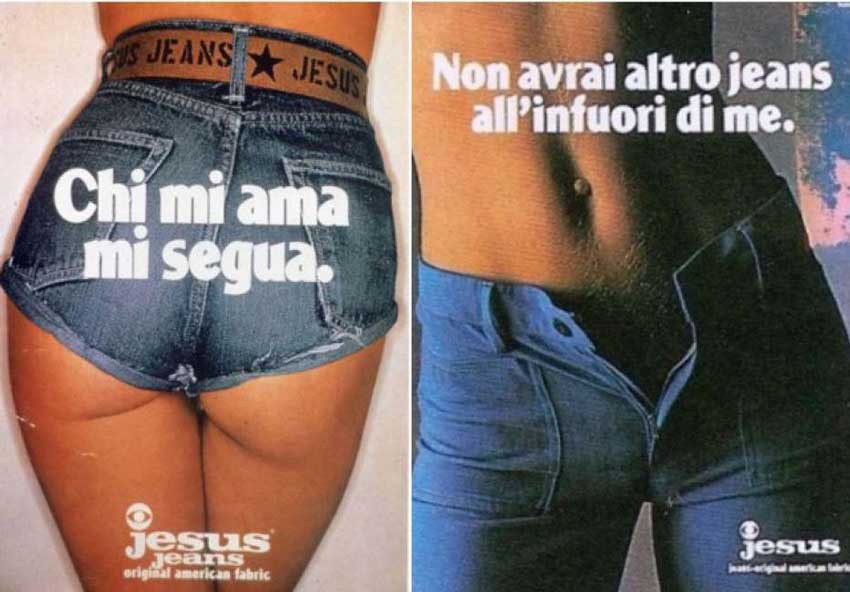 pubblicità Jesus Jeans