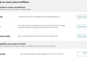 Piani tariffari booking